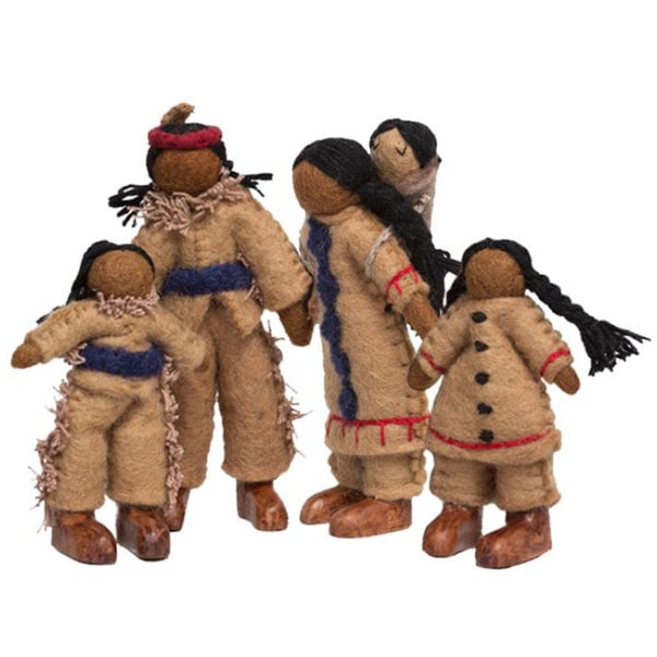 Papoose Toys Native American Family 5pc
