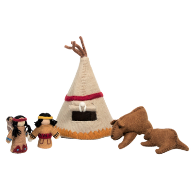 Papoose Toys Native American Village 5pc