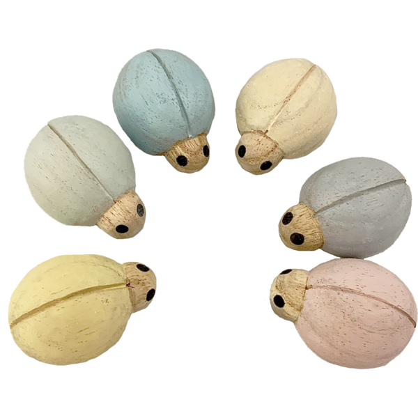 Papoose giocattoli coccinelle pastello 6pc