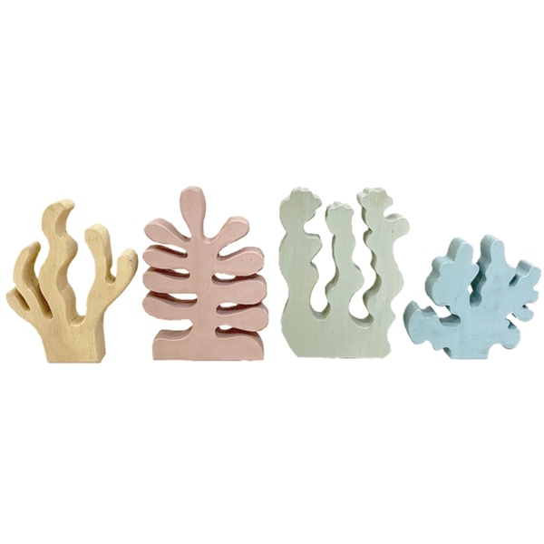 Papoose juguetes pastel pastos de madera 4pc