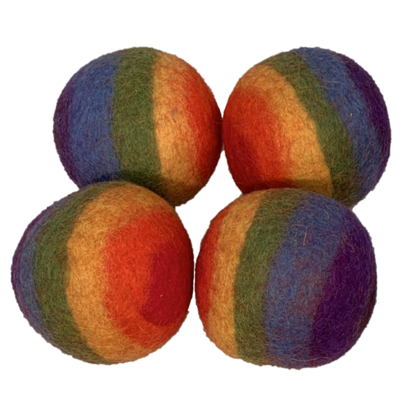 Giocattoli papoose palla arcobaleno da 7,5 cm 4 pezzi