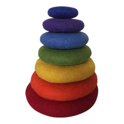 Giocattoli papoose Short Rainbow Stacking Set 7pc