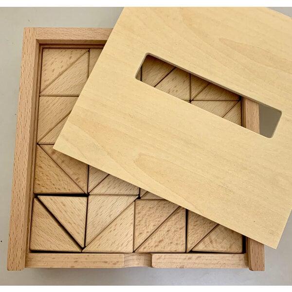 Juguetes de papoose triángulos de madera pequeños 32pc