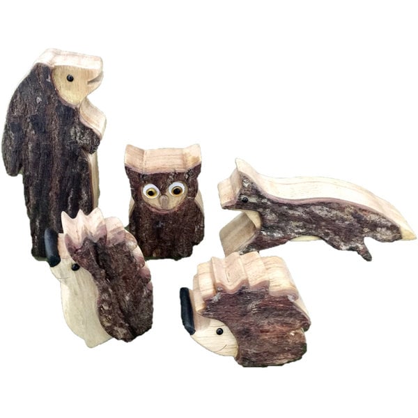 Papoose juguetes pequeños animales de bosque 5