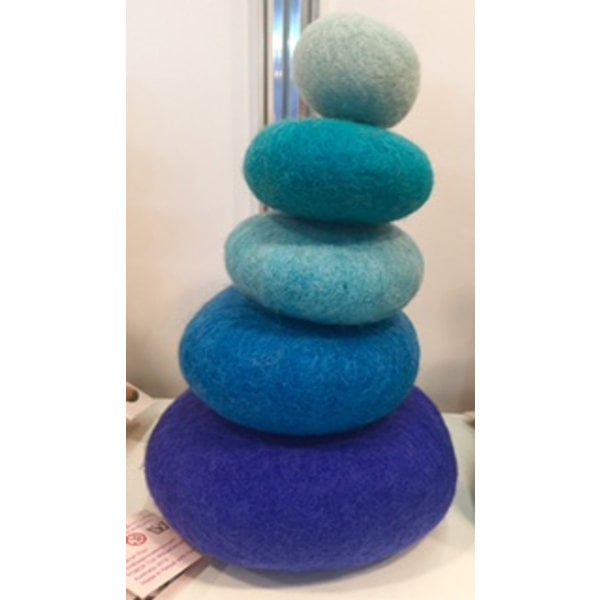 Set di impilazioni di giocattoli papoose 5pc blu