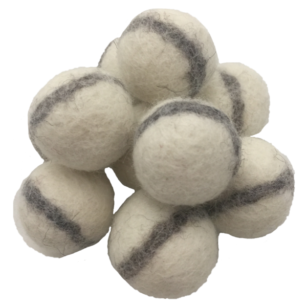 Giocattoli papoose palline di feltro bianco 3,5 cm 20