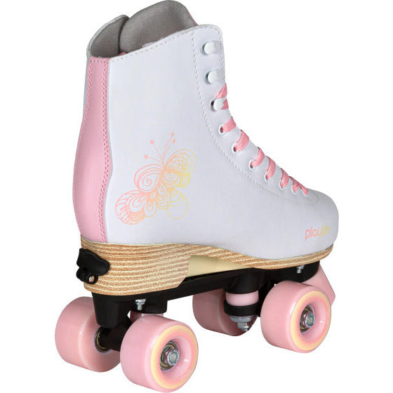 Playlife - patines de rodillo ajustables tamaño rosa blanco junior 39 42