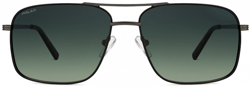 Gafas de sol Aviator 672 Cat polarizado. 3 plateado de acero inoxidable negro