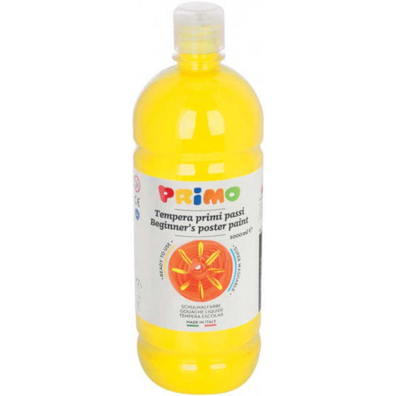 Primo Tempera Pastor Pintura 1000 ml de amarillo de plástico