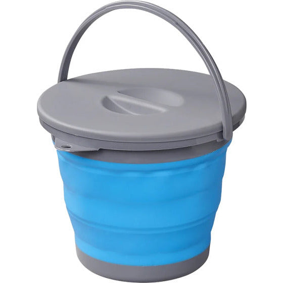 Proplus Waste Bin plegable 5 litros 20 x 25 cm de gris azul