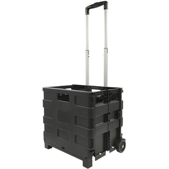 Trolle di bagagli con cassa pieghevole 40 litri 25 kg di nero