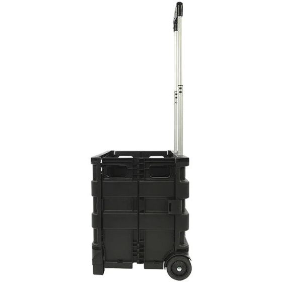 Carrido de equipaje con caja plegable 40 litros 25 kg de negro