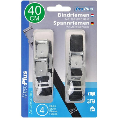 Proplus bindriards 18 x 400 mm poliéster negro 4 piezas