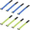 Proplus Kabelbinders klittenband 8 stuks blauw groen