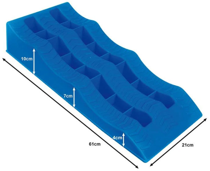 Proplus rampas con 3 niveles: 4,7 y 10 cm azul 2 piezas