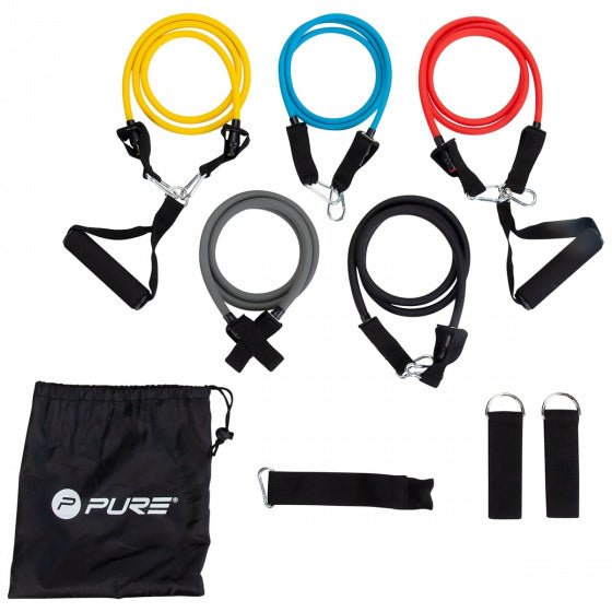 Pure2improve Resistance Bands Fitness 120 cm Látex de 12 piezas