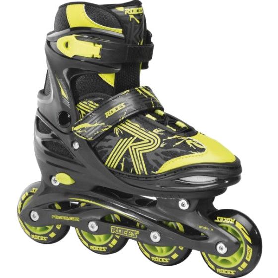 Roces Inline skates Jokey 3.0 softboot 82A zwart geel maat 38-41