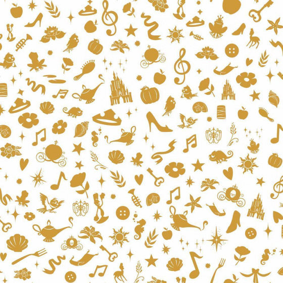 Campi di stanza da carta da parati icone di buccia e bastoncini oro in vinile 503 cm