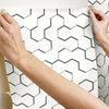 Campi di stanza da carta da parati buccia e bastoncino geometrico 503 cm grigio vinile