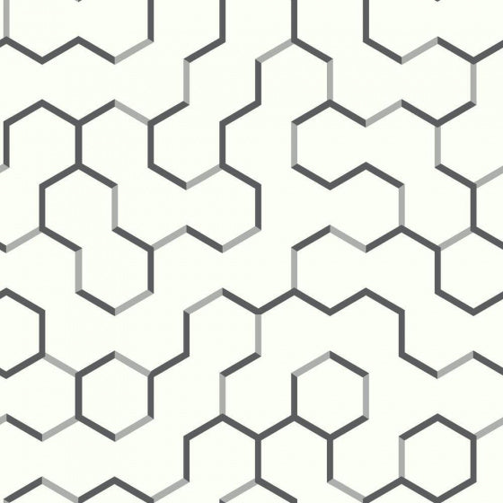 Campi di stanza da carta da parati buccia e bastoncino geometrico 503 cm grigio vinile