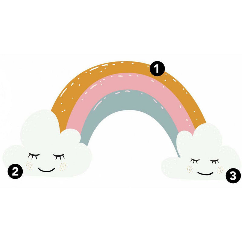 Roommates Muursticker Rainbow Hearts 112 cm vinyl 47-delig