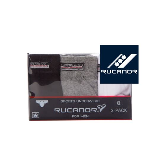 Rucanor Box Slips Hombres de 3 paquetes negros Tamaño blanco de color blanco S