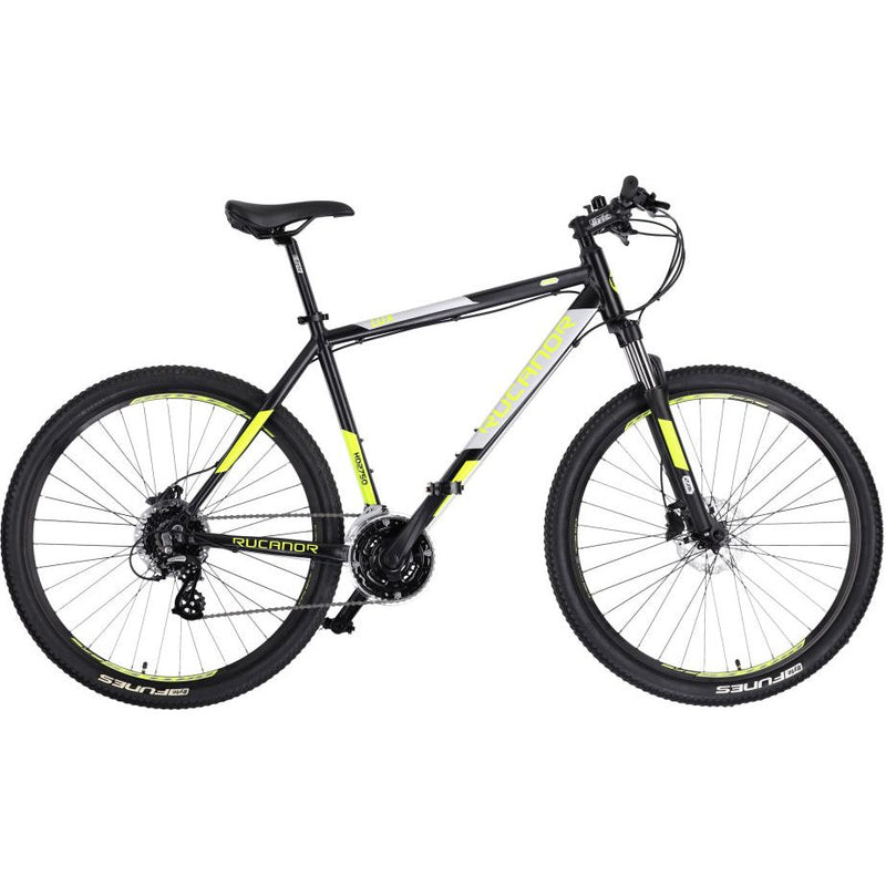 Rucanor Lux 27.5 Inch 46 cm Heren 24V Hydraulische schijfrem Zwart Geel