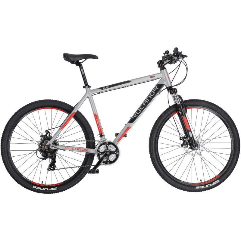 Rucanor Lux 27,5 pollici 51 cm Uomini 21 V Freno a disco meccanico rosso argento