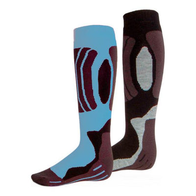 Rucanor Svindal Ski Socks 2-Pack Unisex Black Light Blue Size 35-38