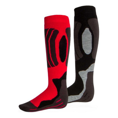 Rucanor Svindal Ski Socks 2-Pack Unisex Black Red Size 35-38