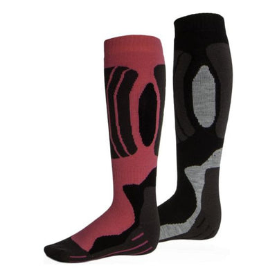 Rucanor Svindal Ski Socks 2-Pack Unisex Black Pink Tamaño 35-38