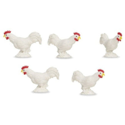 Safari roosters play set 2.5 cm blanco 192 piezas