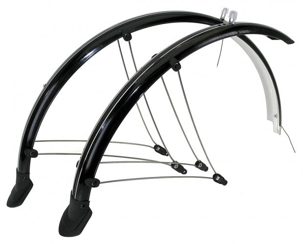 M-Wave Fender Set da 60 mm in plastica da 20 pollici neri