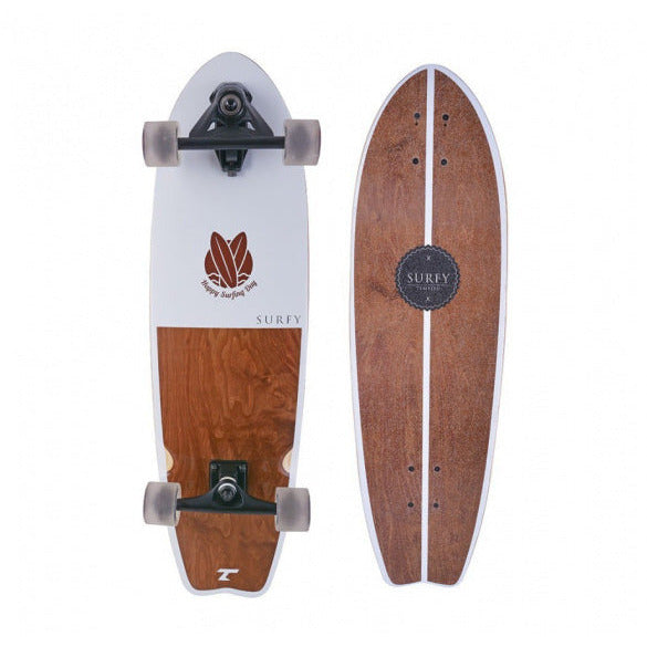 Longboard Surfy 82,5 x 23,5 cm marrone bianco