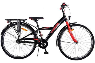 Bicicleta para niños Volare Thombike - Niños - 26 pulgadas - Rojo negro - 3 engranajes