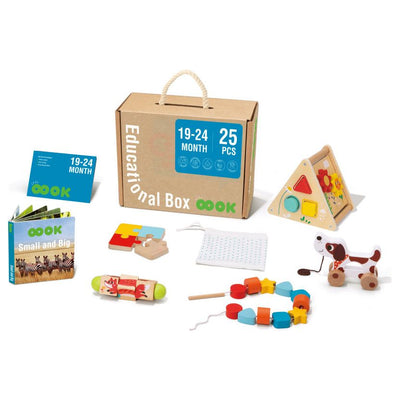 Takey Toy Toy Educational Wooden Toy Box 19-24 mesi 25 pezzi