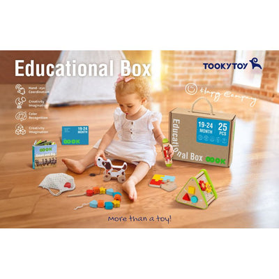 Takey Toy Toy Educational Wooden Toy Box 19-24 mesi 25 pezzi