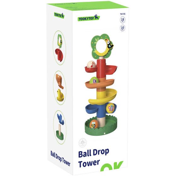 Toky Toky Educational Wooden Spiraaltoren 18 mesi 10 pezzi
