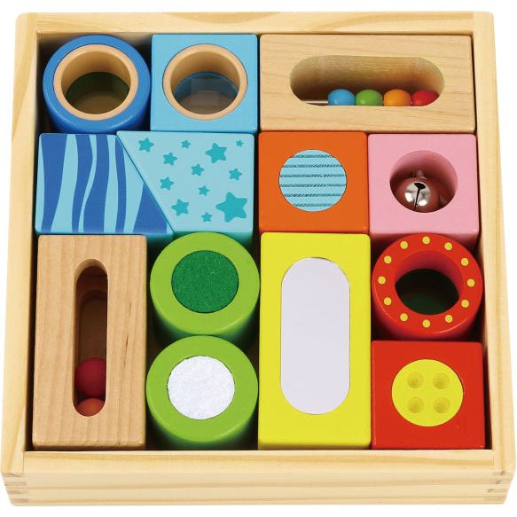 TOKY TOY Bloques de madera multifuncionales 12 meses 14 piezas
