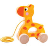 Tannocchia giocattolo giraffa Trek di legno Figura 18 mesi Arancia gialla