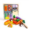 TOKY giocattolo giocattolo vegetale in legno con verdure da taglio a 20 pezzi