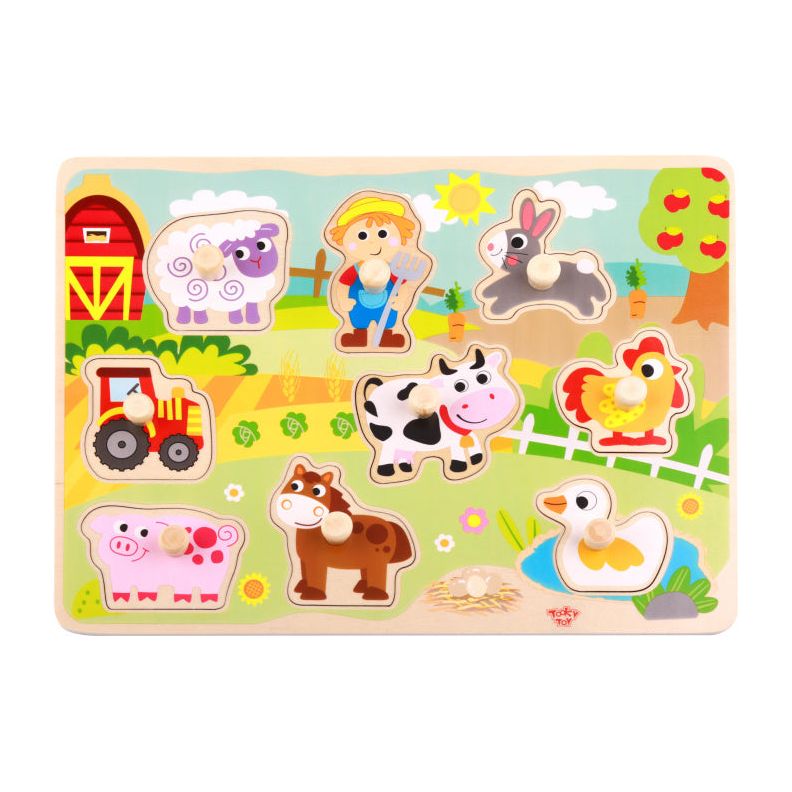 Toky Toy Educational Forma de madera Forma de rompecabezas de 10 piezas