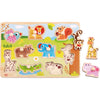 Toky Toy Educational Forma de madera de madera animales de 10 piezas