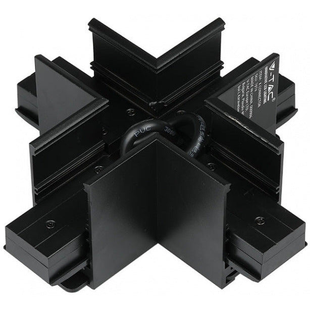 V-tac Kruisconnector magneetrails IP20 staal zwart