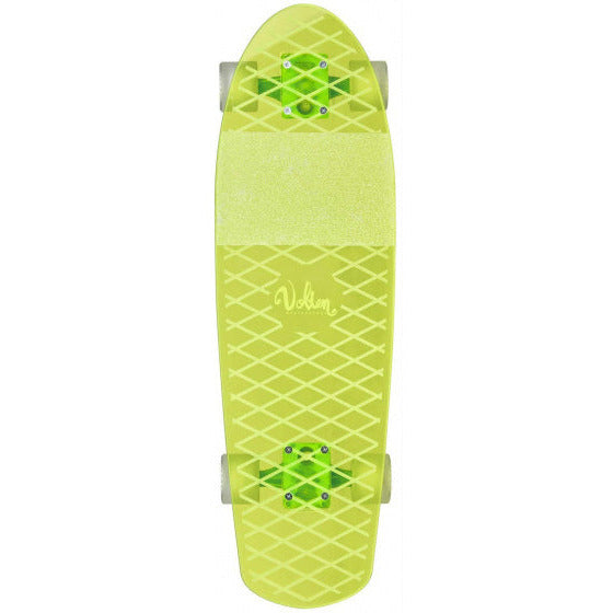 Longboard neón amarillo transparente de 68.5 cm amarillo acrílico