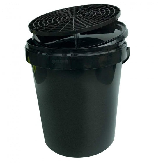 Secchio da giro voodoo con coperchio e griglia 15 litri neri
