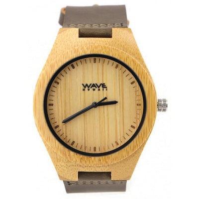 Wave Hawaii Watch Citizen Miyota Men 4,5 cm Bamboo Brown