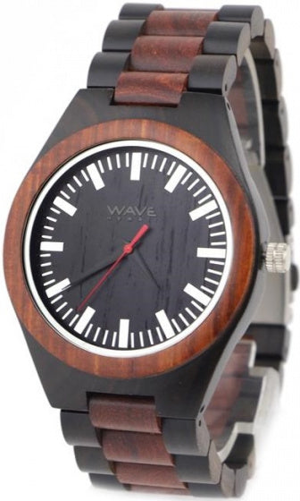 Wave Hawaii Watch Citizen Miyota Men 4,5 cm Black in legno marrone