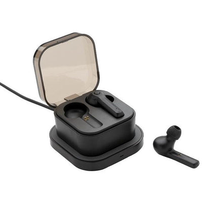 Tappi per le orecchie e caricabatterie Bluetooth Abs nero